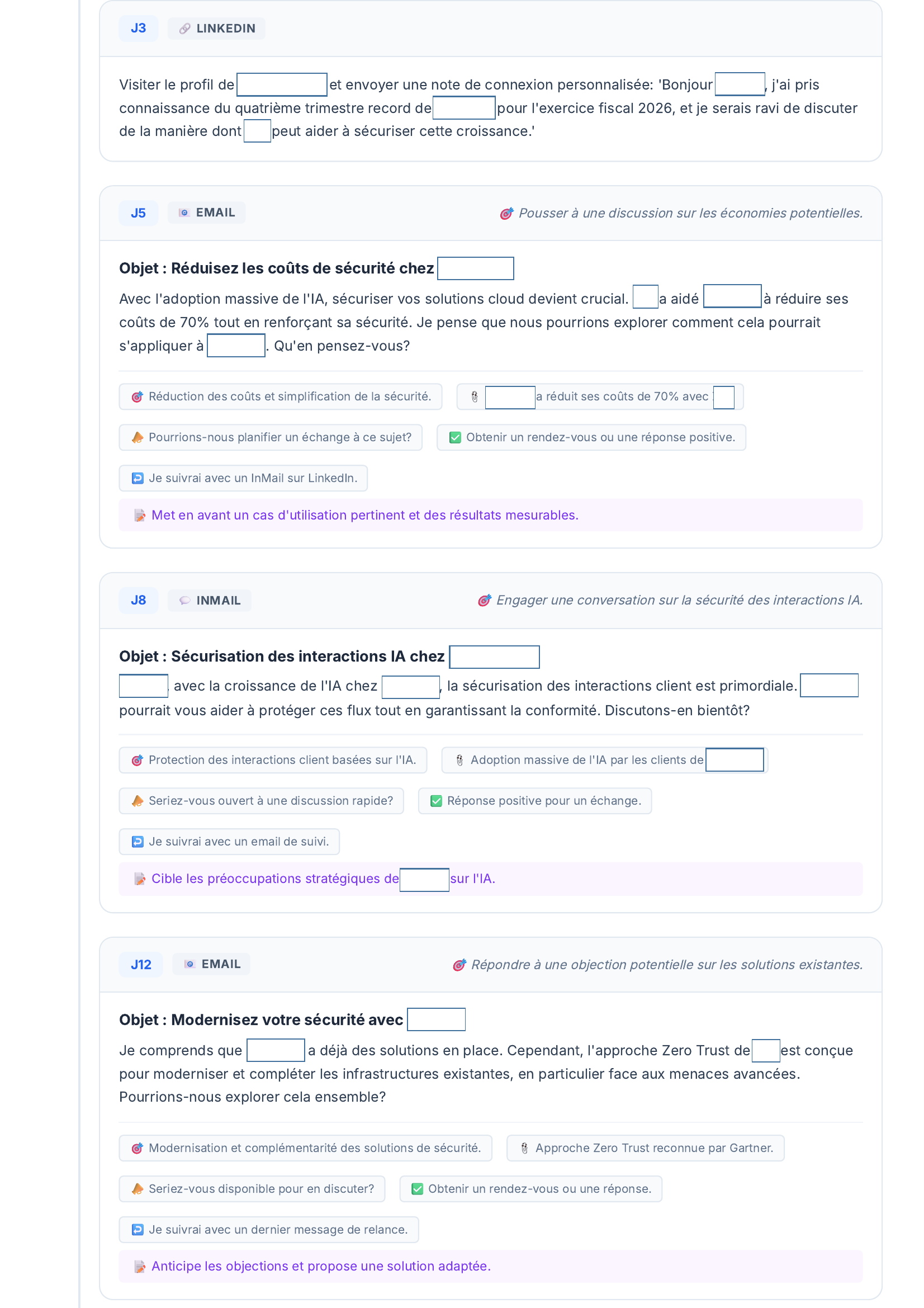 Messages de prospection personnalisés de la fiche contact ThinkTarget au format PDF original